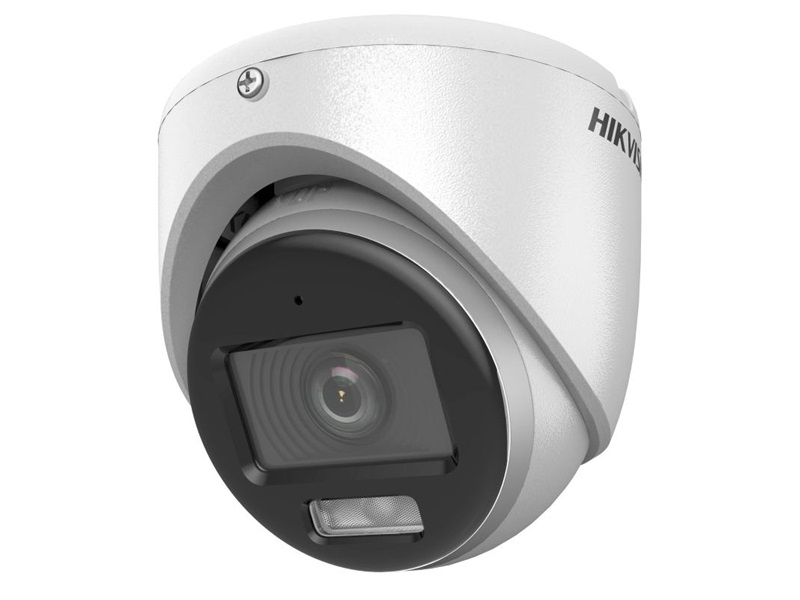 Cámaras Análogas - 5MP/3K ColorVu Smart hybrid light Audio Fixed Turret Camera - switchable signals (TVI/AHD/CVI/CVBS)