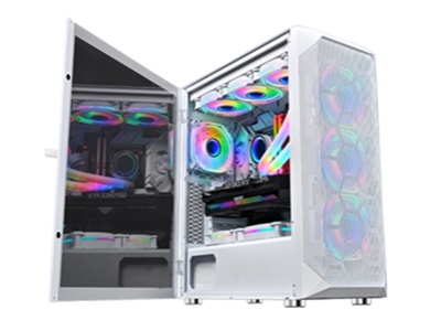 Gabinete Hsi Shot-Sup-230B Tower Atx Blanco Ártico