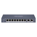 Switch No Administrable 8 Puertos 10/100 Mbps 2 Uplinks Gigabit Con PoE 120W