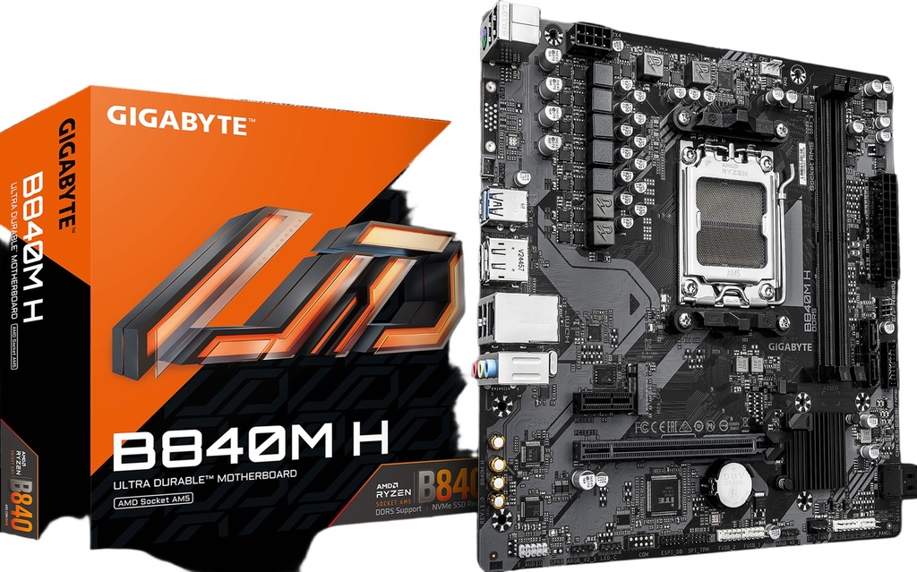 Motherboard Amd B840m H Socket Am5 Ddr Compatible Ryzen 5/7/9 Micro Atx