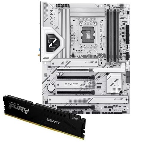 MOTHERBOARD INTEL Z890 Lga1851 Asrock Ayw + Memoria Ddr5 16GB Kingston Fury Beast