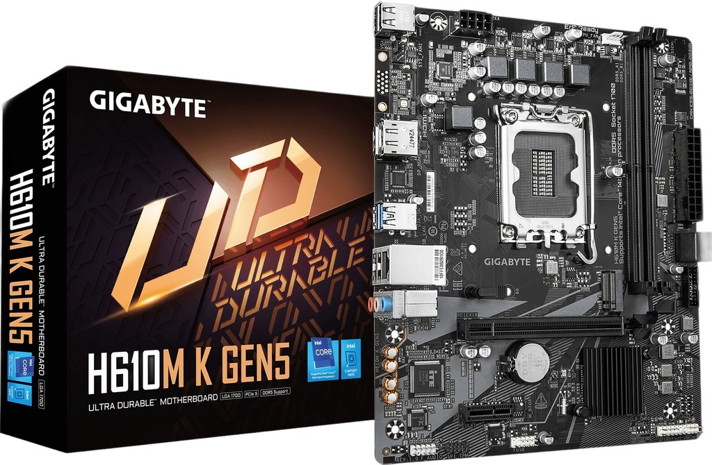 Motherboard Intel H610mkgen5 Lga1700 Ddr5 Pcie 5.0 Compatible Micro Atx
