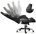 Silla De Oficina Negro Gris Ergonómica Reclinable Cojines Desmontables