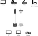 Cable Adaptador HDMI a DVI 180cm Negro