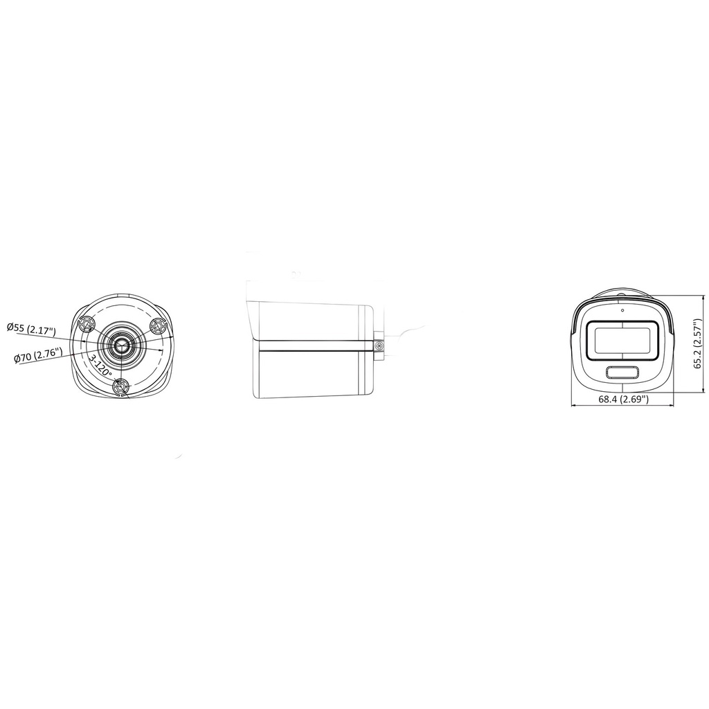 Cámara HD Analógica Bullet Exterior 4MP 2.8mm Dual Infrarroja Y Luz Blanca 20m 0.001Lux Con Audio