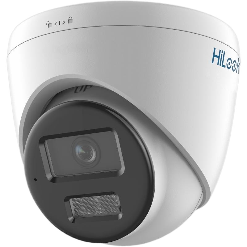 Cámara Torreta IP 2MP Exterior 2.8mm ColorVu Luz Blanca 30m Con Micrófono