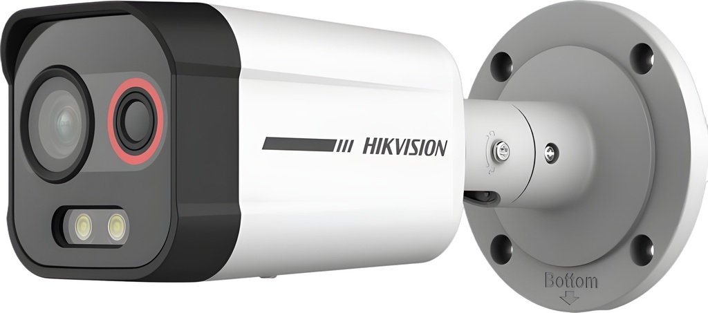 Cámara IP Bullet Exterior 4MP 2.6mm + 6mm Térmica Y Óptica 30m Luz Blanca Con Audio Y Alarma