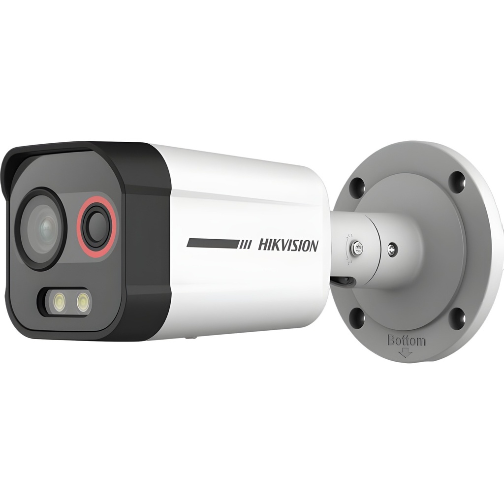 Cámara IP Bullet Exterior 4MP 2.6mm + 6mm Térmica Y Óptica 30m Luz Blanca Con Audio Y Alarma
