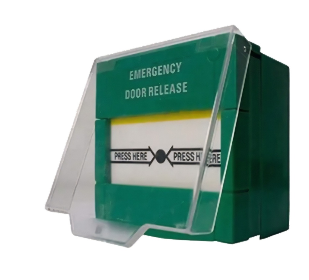 Pulsador De Emergencia Reseteable Con Tapa Verde