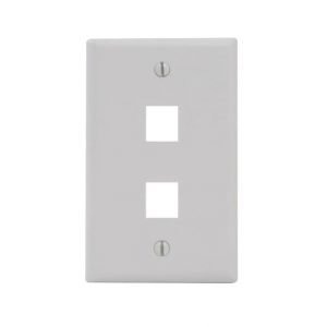 Placa De Pared 2 Puertos Keystone Blanco
