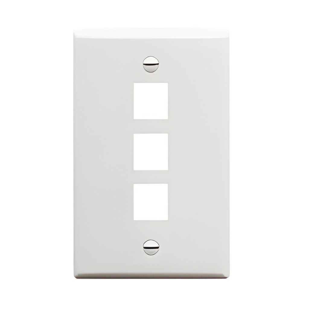 Placa De Pared 3 Puertos Keystone