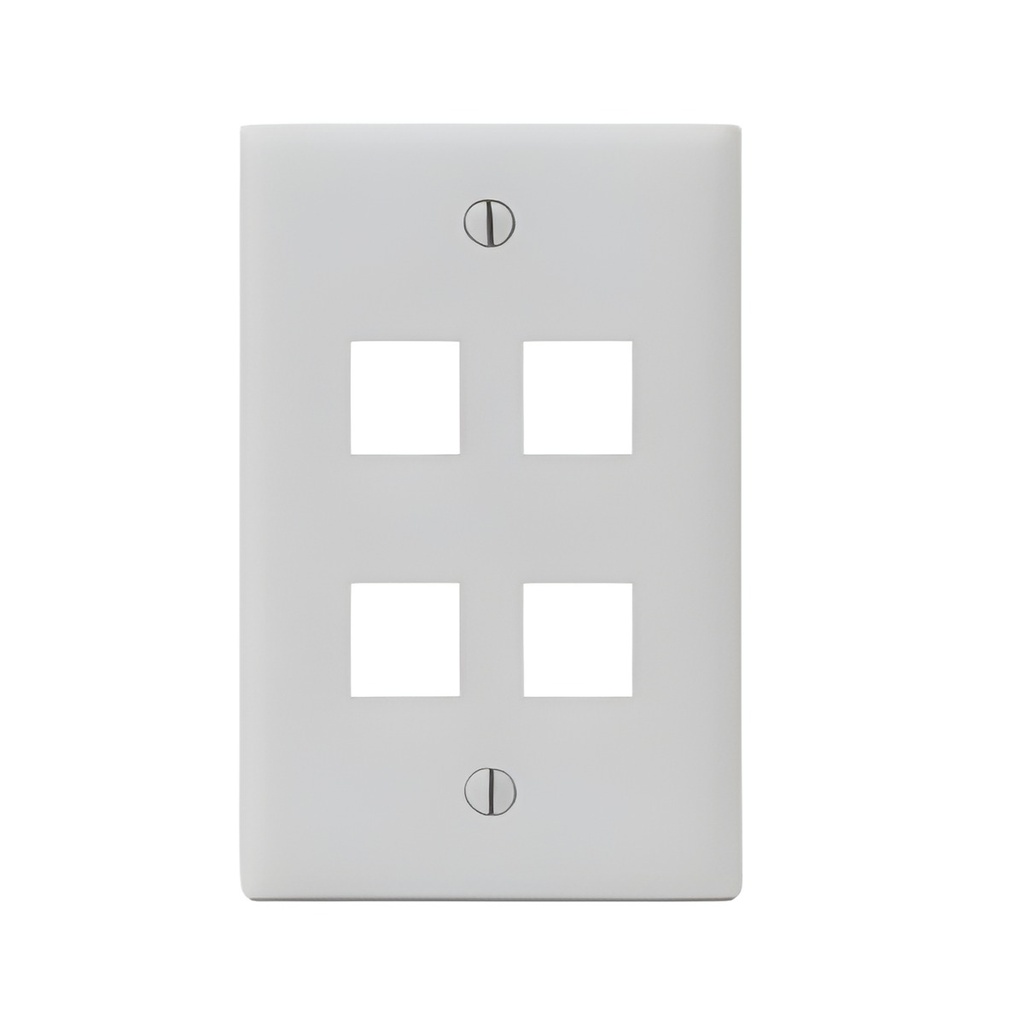 Placa De Pared 4 Puertos Keystone
