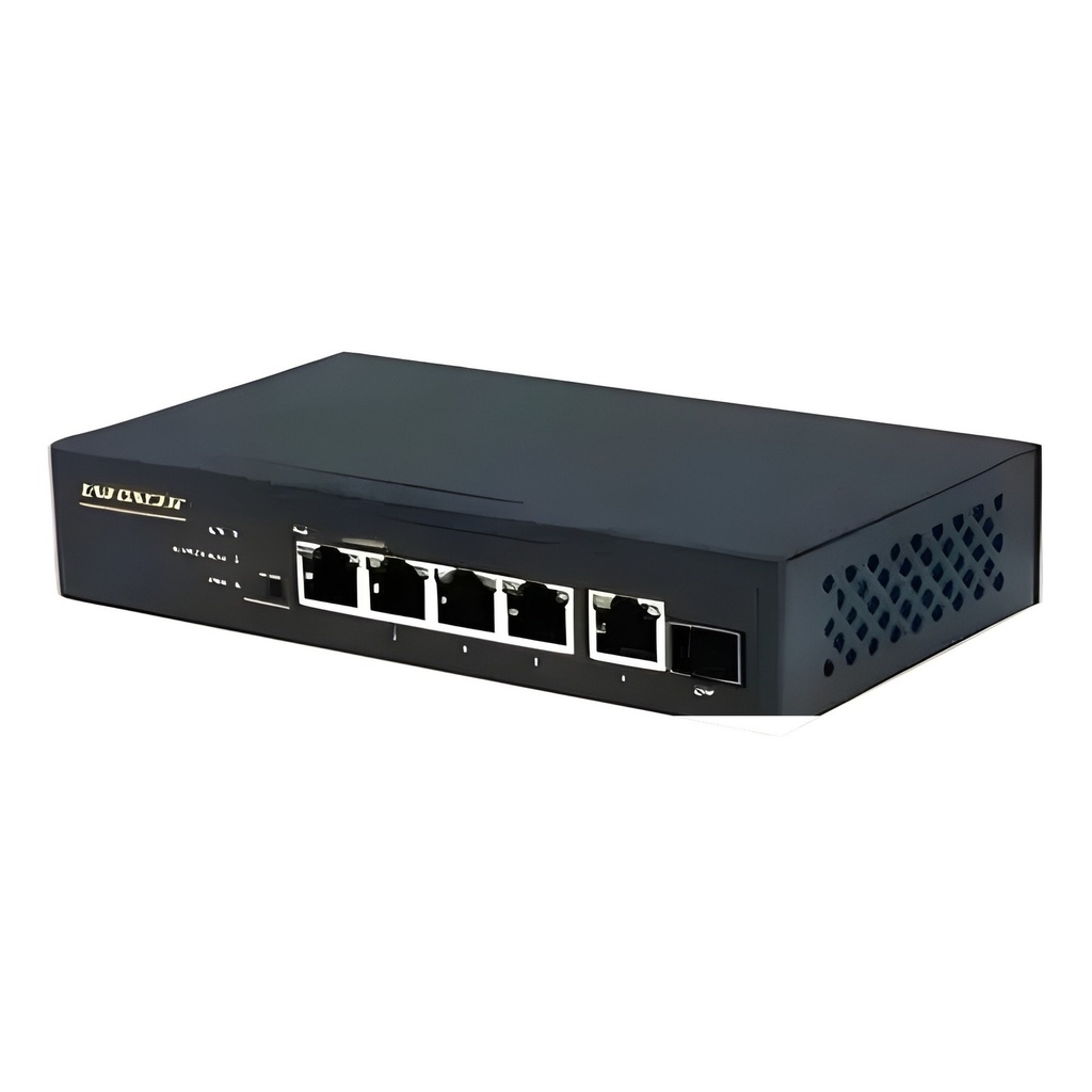 Switch No Administrable 4 Puertos Gigabit 1 Uplinks PoE+