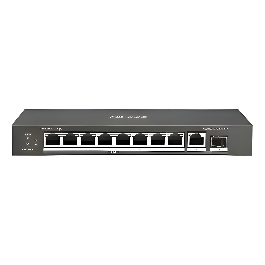Switch No Administrable 8 Puertos Gigabit PoE+ Con 2 Uplinks
