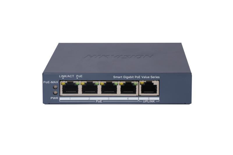 Switch Administrable Capa 2 4 Puertos Gigabit 1 Uplinks PoE+ 50W