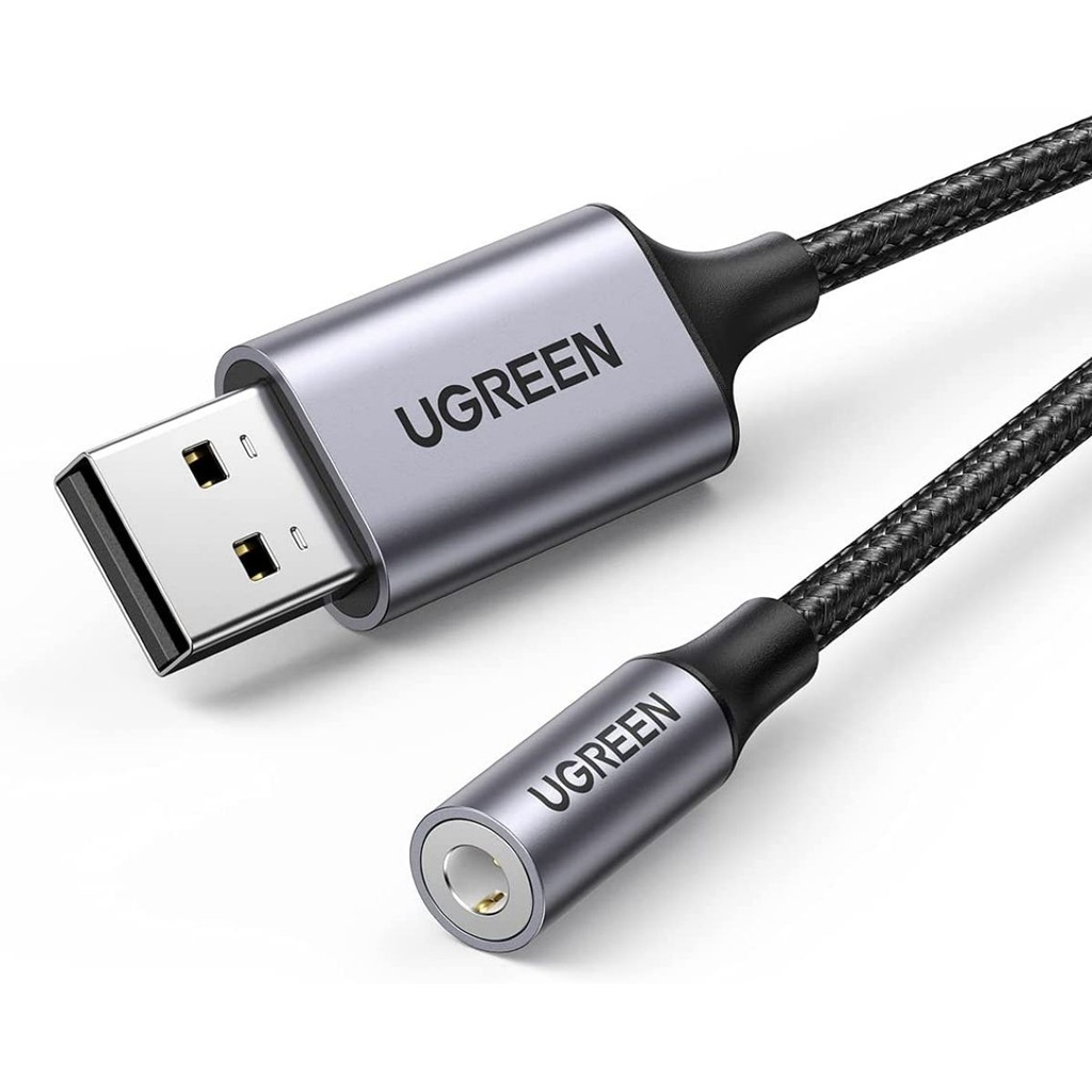 Adaptador USB A Audio 3.5mm Ugreen Gray
