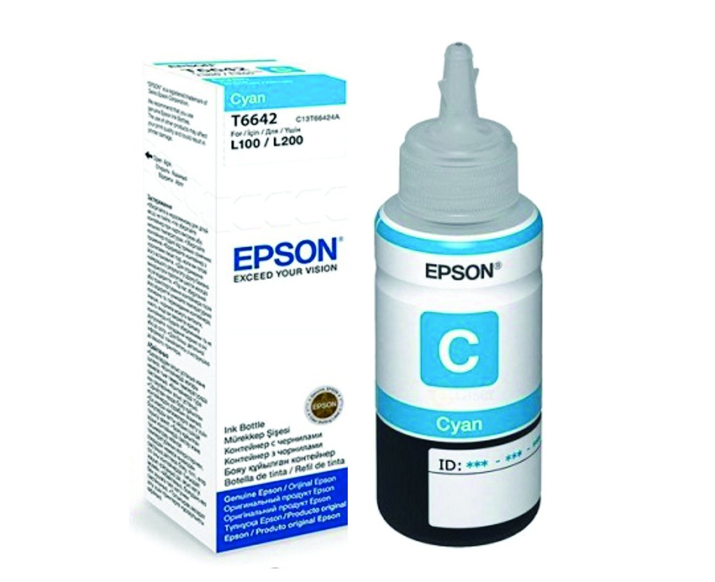 Botella De Tinta Epson T6642 Cyan 70ml