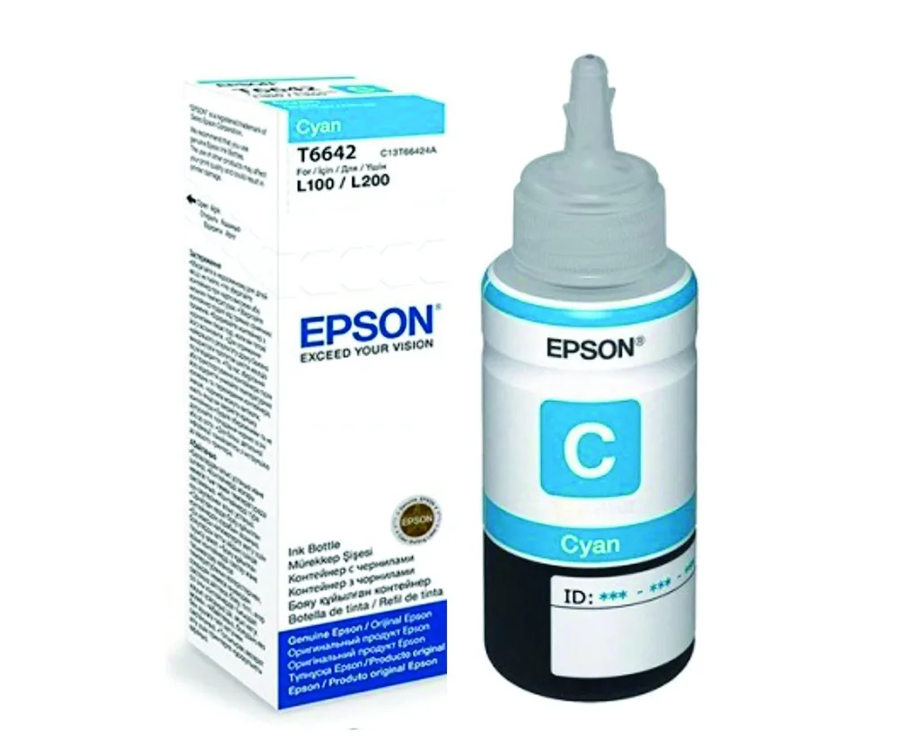 Botella De Tinta Epson T6642 Cyan 70ml