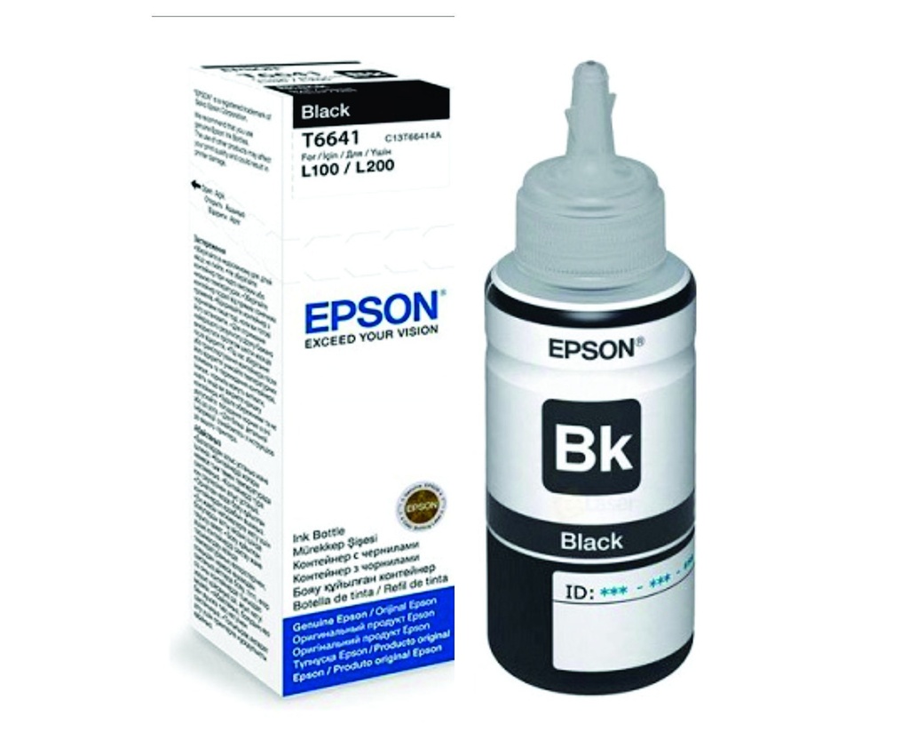 Botella De Tinta Epson T6641 Negro 70ml