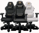 Silla Gamer Oro Cuero Pu Reposabrazos 3D