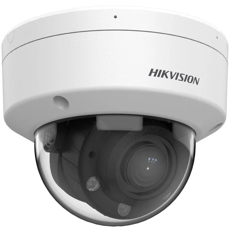 Cámara Domo Varifocal IP 2MP Exterior 2.8-12mm Luz Híbrida 30m Audio
