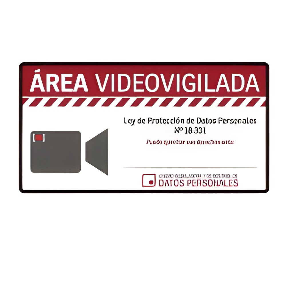Cartel De Área Video Vigilada Adhesivo