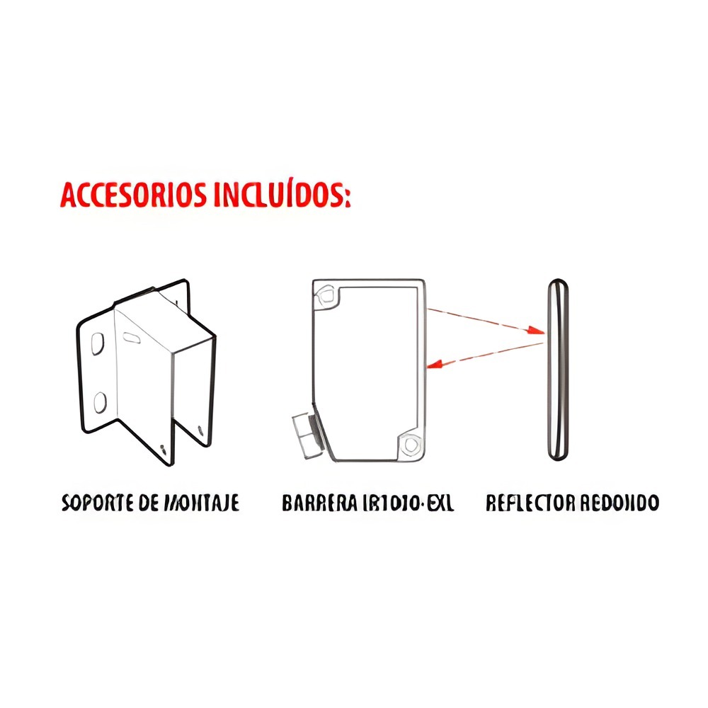 Barrera Infrarroja Cableado 1 Haces 10M