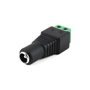 Conector National Hembra 12V 2.1mm Con Bornera