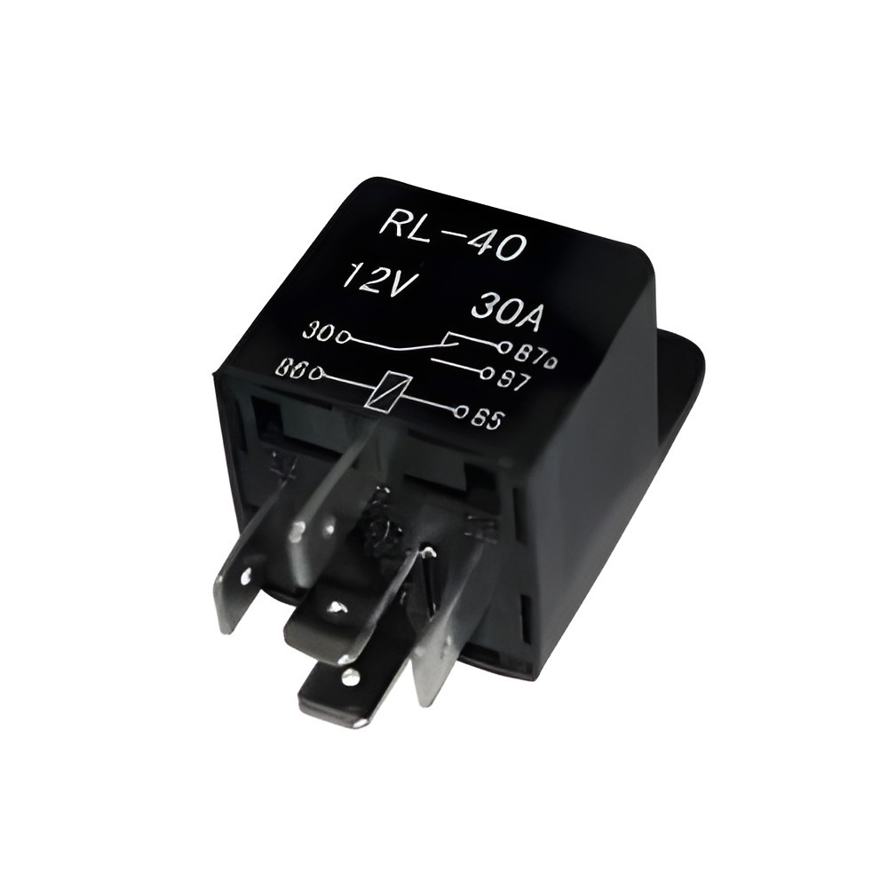 Módulo De Alarma Relé Cableado 12V 30/40A Con Soporte Y 5 Terminales