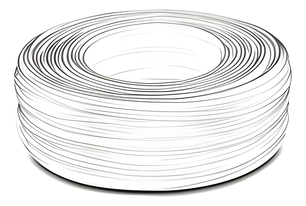 Cable Coaxial RG174 Siamés Interior 200m Blanco Vivo Cobre