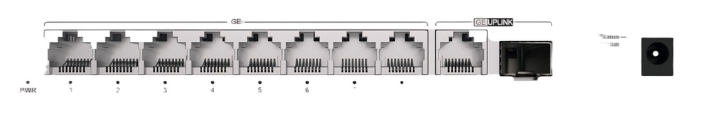 Switch No Administrable 8 Puertos Gigabit 2 Uplinks Gigabit PoE Plus