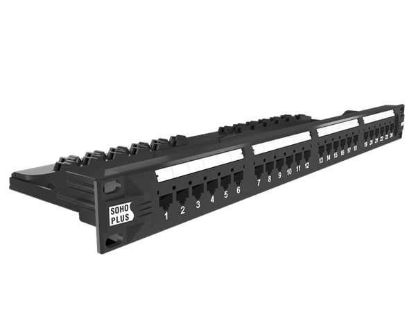 Patch Panel Cat5e Cargado 24 Puertos T568A/B