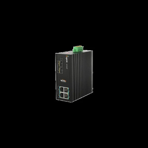 Switch L2 Administrable PoE Industrial Monitoreable 4 Puertos + 2 Fibra