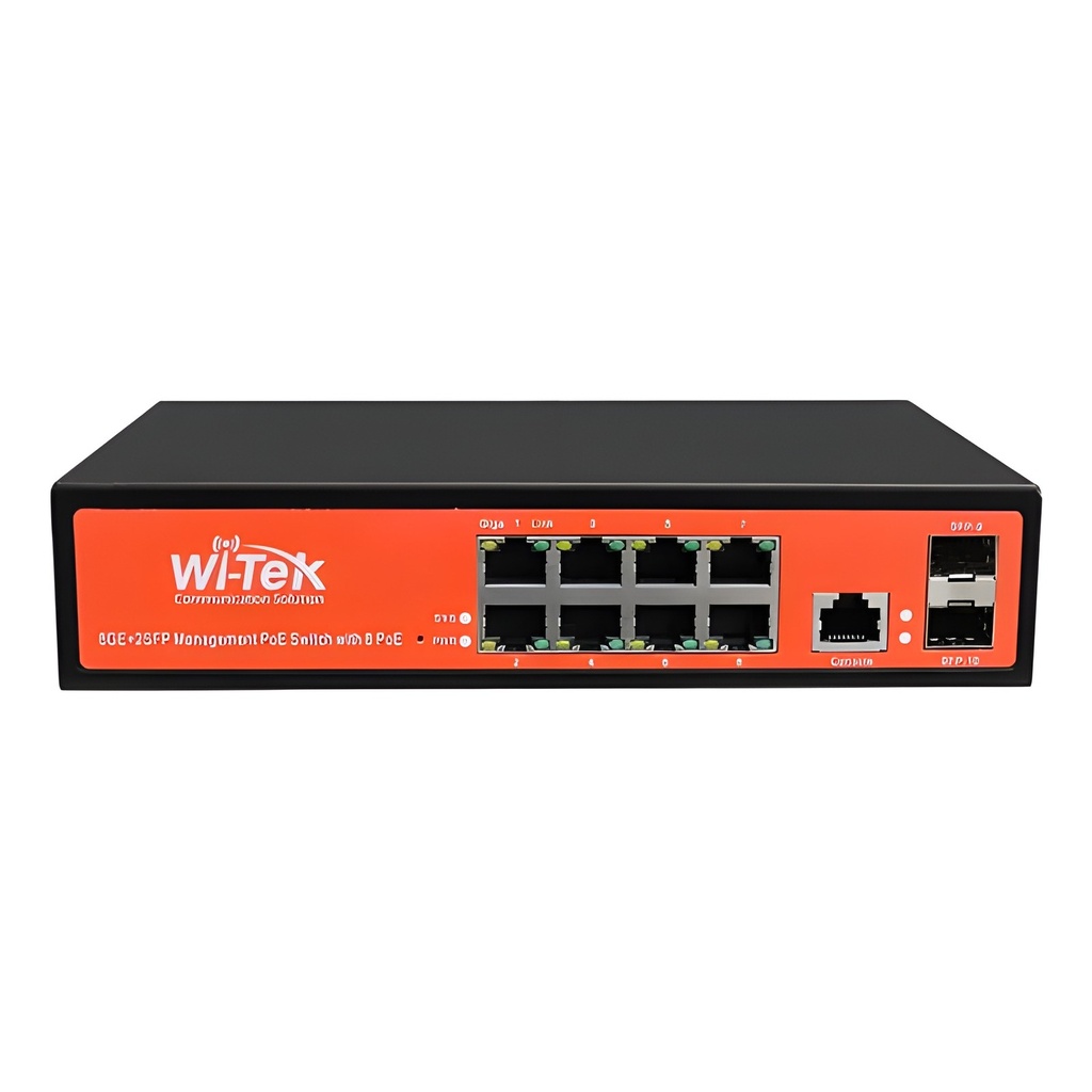 Switch No Administrable 10 Puertos Gigabit 2 Uplinks Sfp PoE