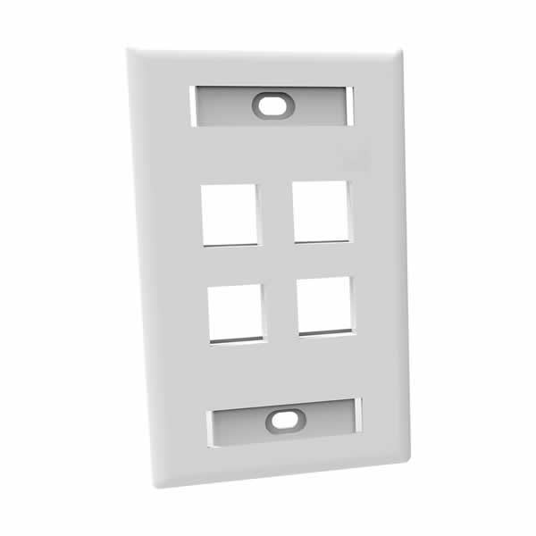 Placa De Pared 4P 4"x2" Blanco