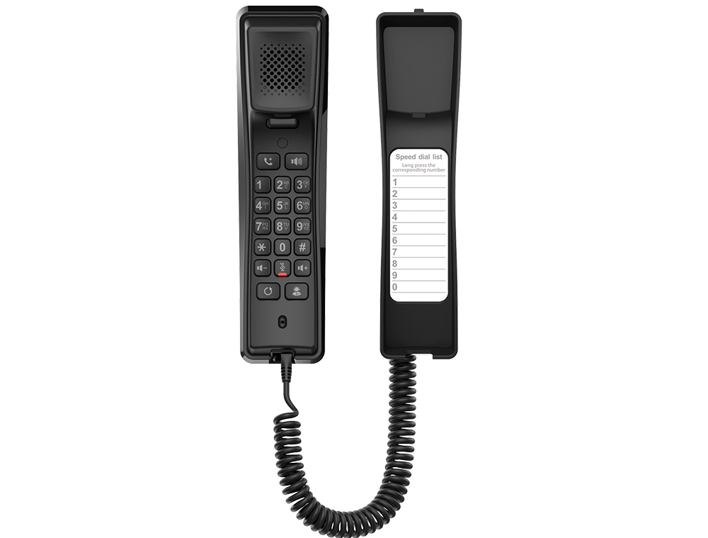 Teléfono IP Compacto 2 Líneas Sip Negro