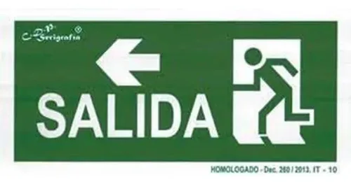 Cartel Luminoso De Salida Con Batería