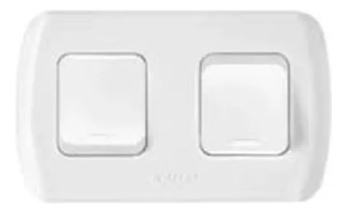 Interruptor Doble Superficial Blanco