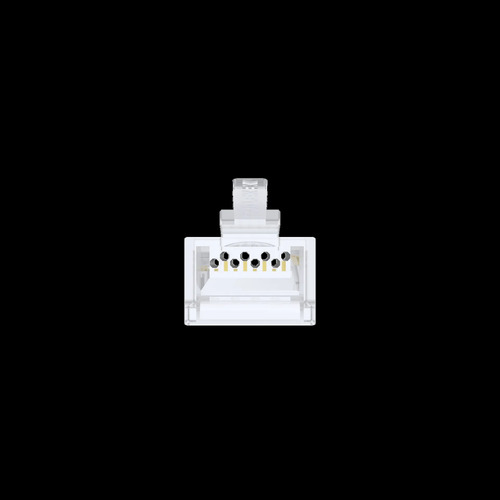 Conector Rj45 Cat6 Macho Pasante Enchapado En Oro