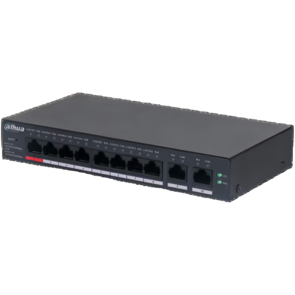 Cámara IP Switch Gestionable Layer2 Con 8 Puertos Rj-45 Gigabit PoE 2 Sfp