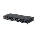 Switch No Administrable 10 Puertos 100Mbps 2 Uplinks Gigabit PoE 90W