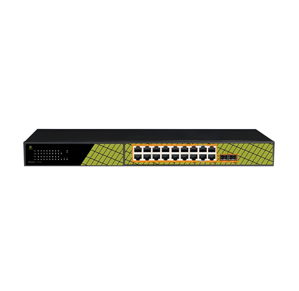 Switch De 16 Puertos Gigabit PoE+ RJ45/SFP 2Gbps