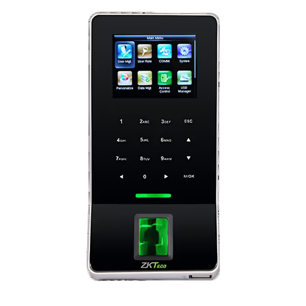 Lector Biométrico De Huellas Digitales Negro Con Detalles En Plata
