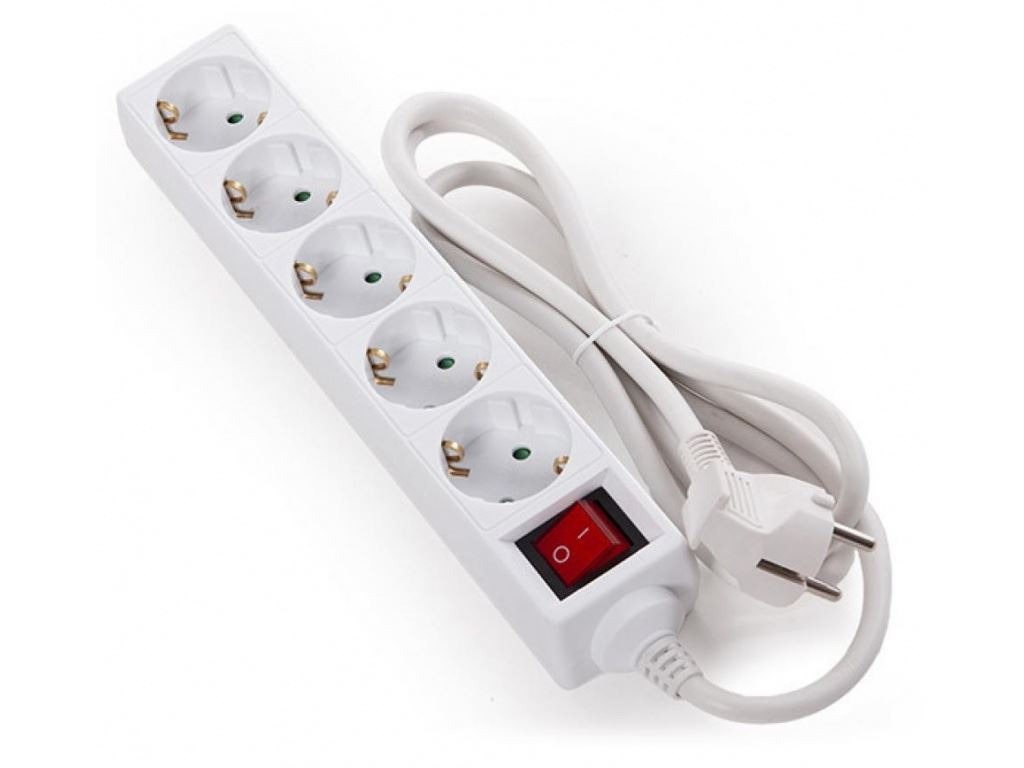 Enchufe Inteligente 5 Tomas Schuko Con Llave Blanco