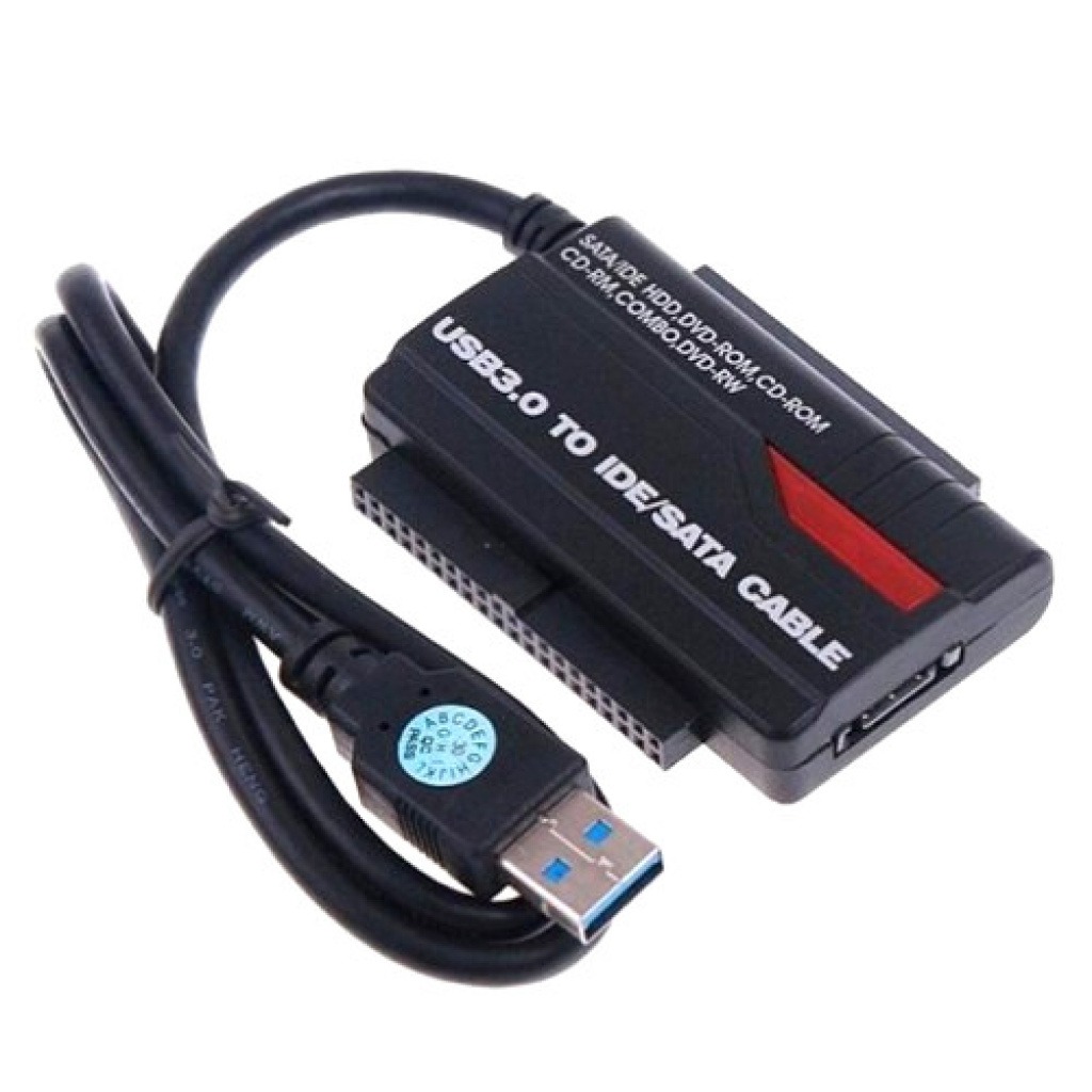 Adaptador USB 3.0 Macho A Ide Y SATA Con Fuente Externa
