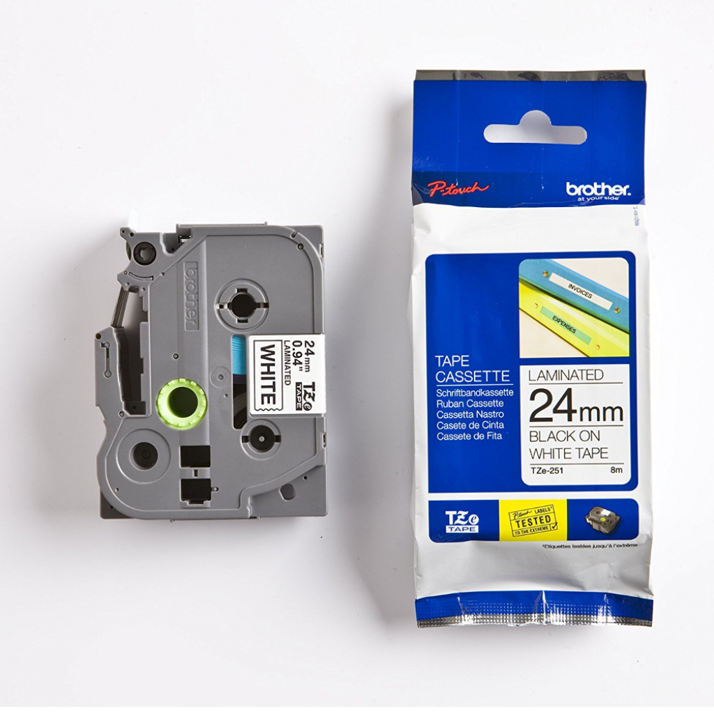 Cinta Para Rotuladora De 24mm X 8m Resistente A Químicos Y Agua