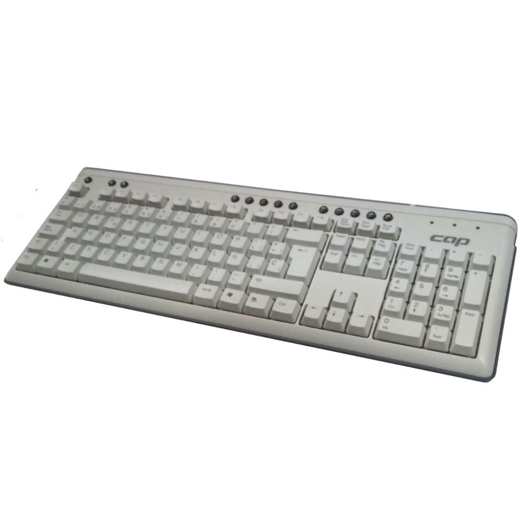 Teclado Español Ps2 USB-A Blanco