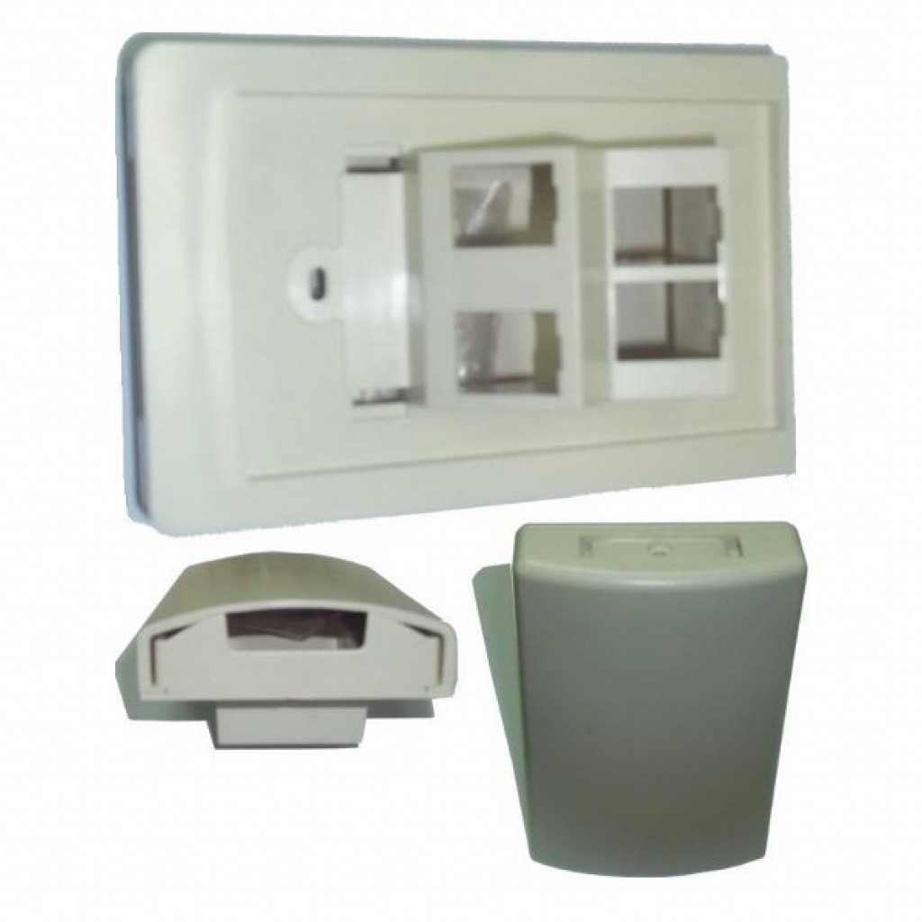 Accesorio De Rack Frente 4 Jack 45º Blanco