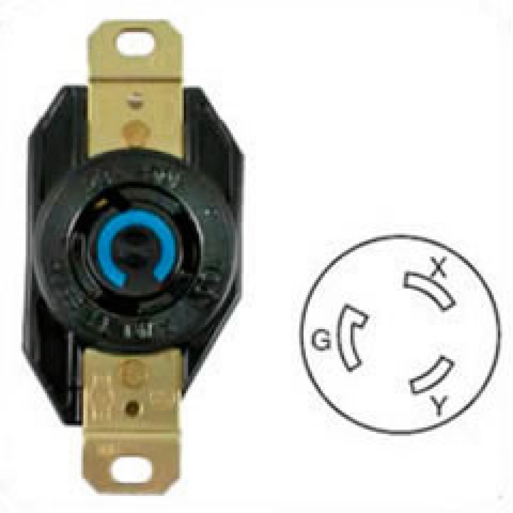 Conector L6-20P 20A 250V Negro