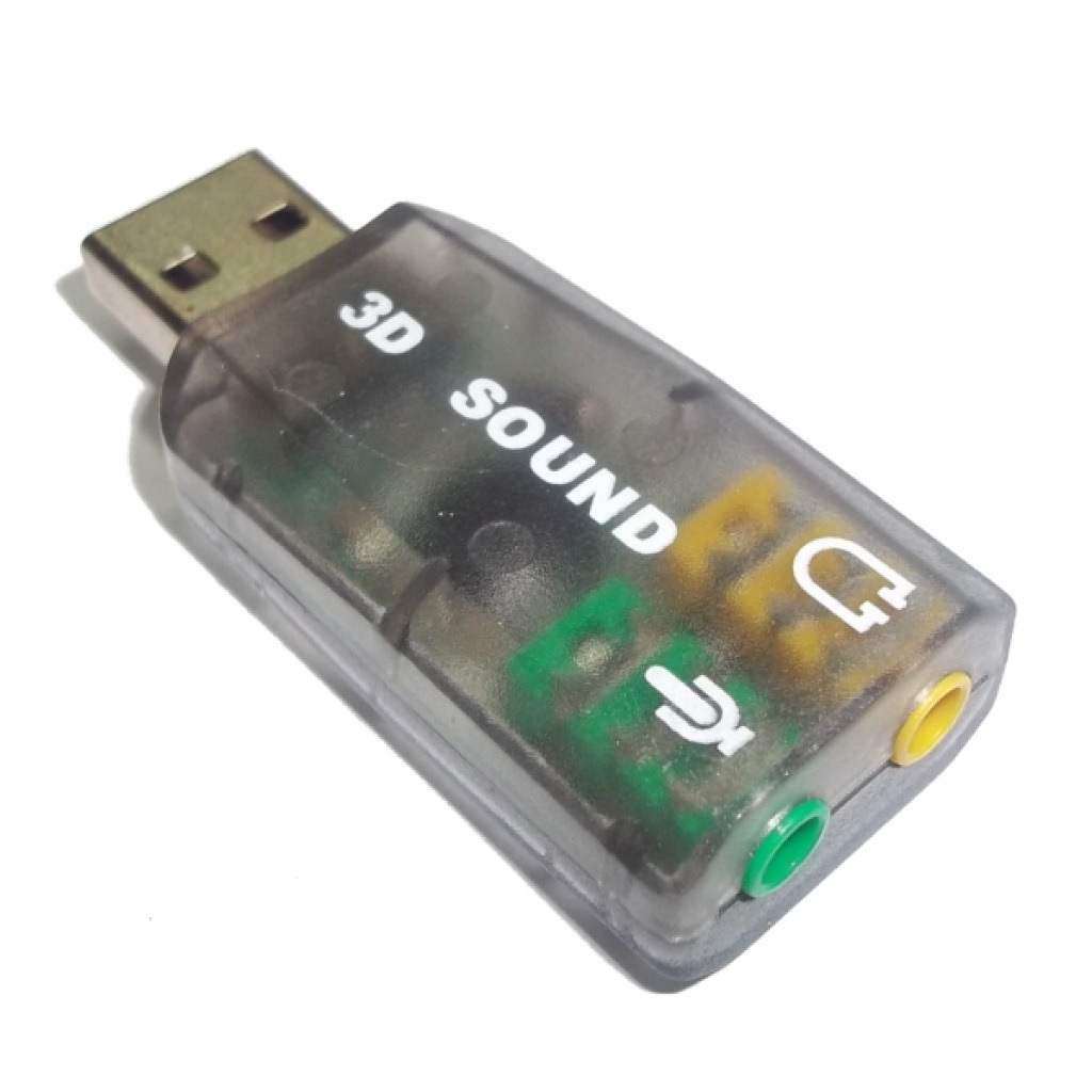 Adaptador USB Macho A 2x 3.5mm Estéreo